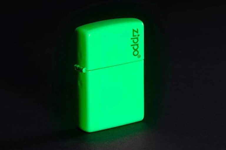 New, your Zippo shines in the night