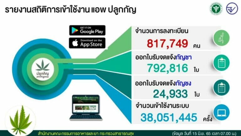 Over 800,000 Thais have registered to grow cannabis at home