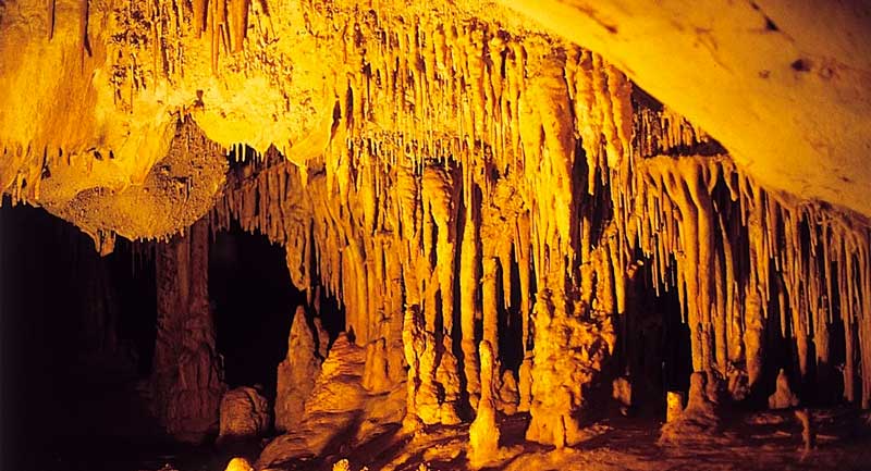 One of the psychedelic cave rooms