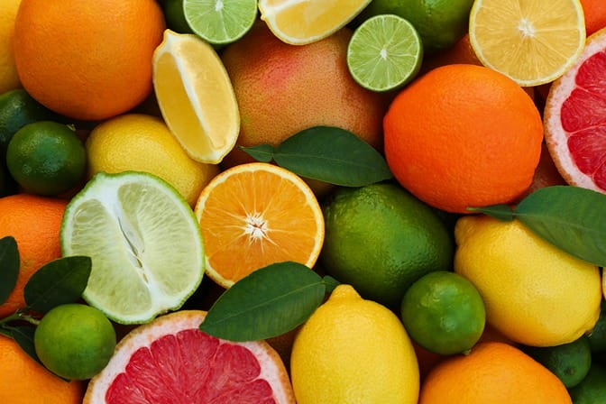 Multiple citrus fruits