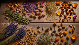 Example of dried plants to flavor the CBD infusion